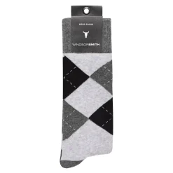 Argyle Men'S Dress Sock Grey Marle