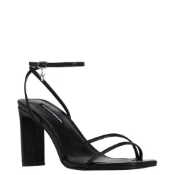 Callie Black Leather Heel