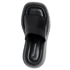 Candy Black Leather Sandal