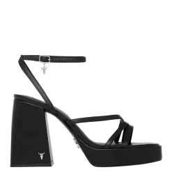 Charms Black Leather Heels