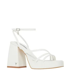Charms White Leather Heel