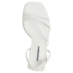 Charms White Leather Heel