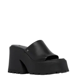 Fantasize Black Leather Heel