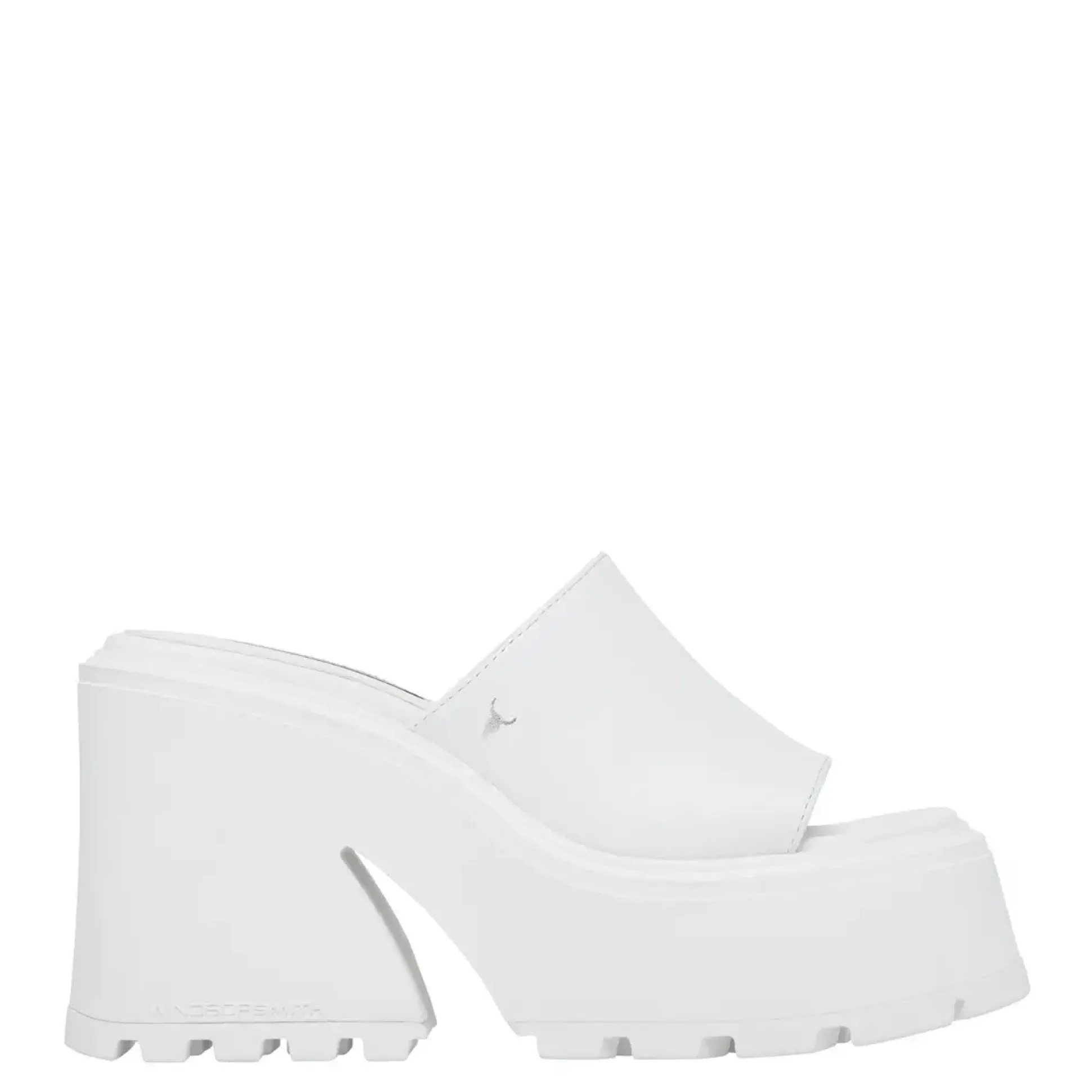 Fantasize White Leather Heel