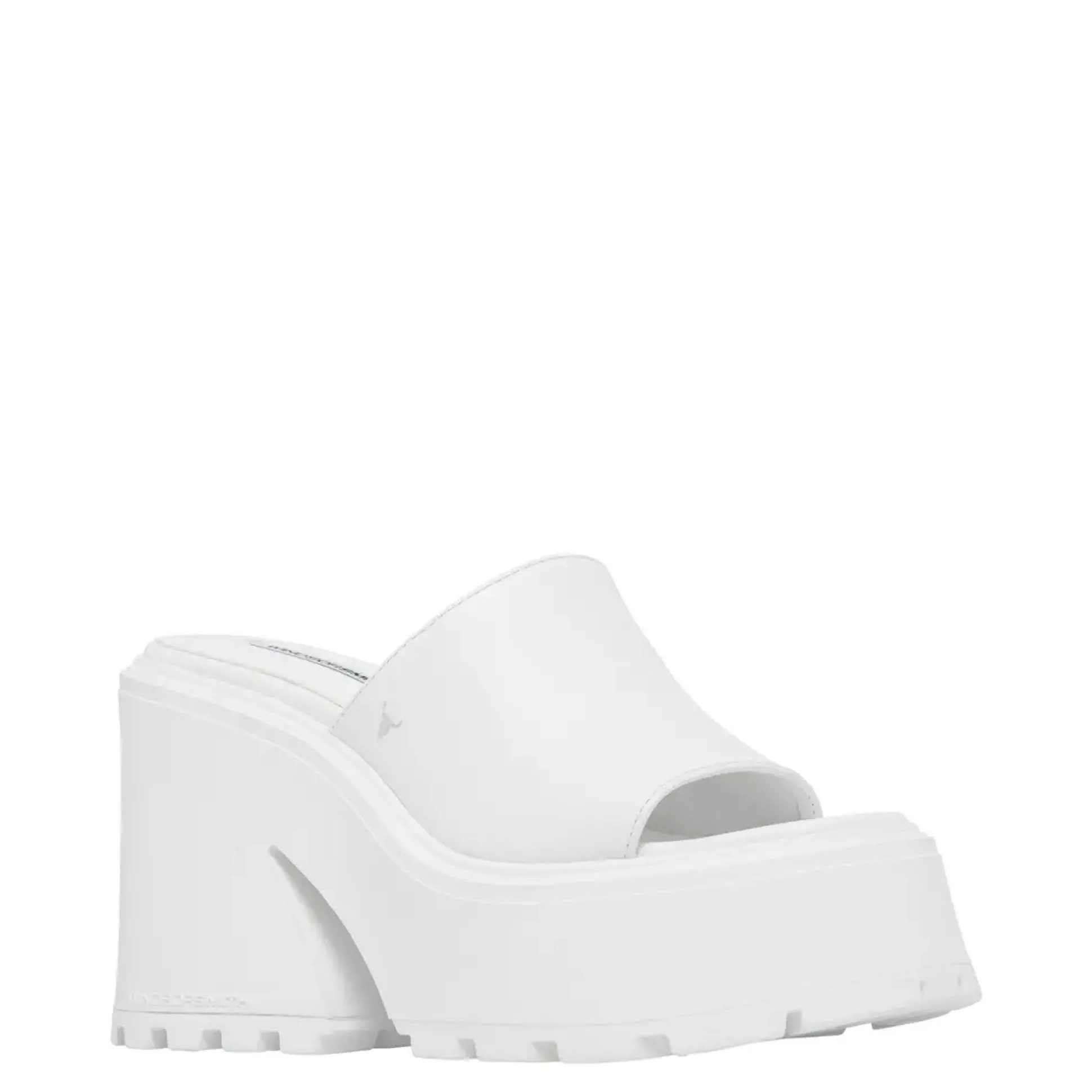 Fantasize White Leather Heel