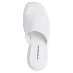 Fantasize White Leather Heel