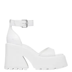 Flaws White Leather Sandal