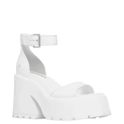 Flaws White Leather Sandal