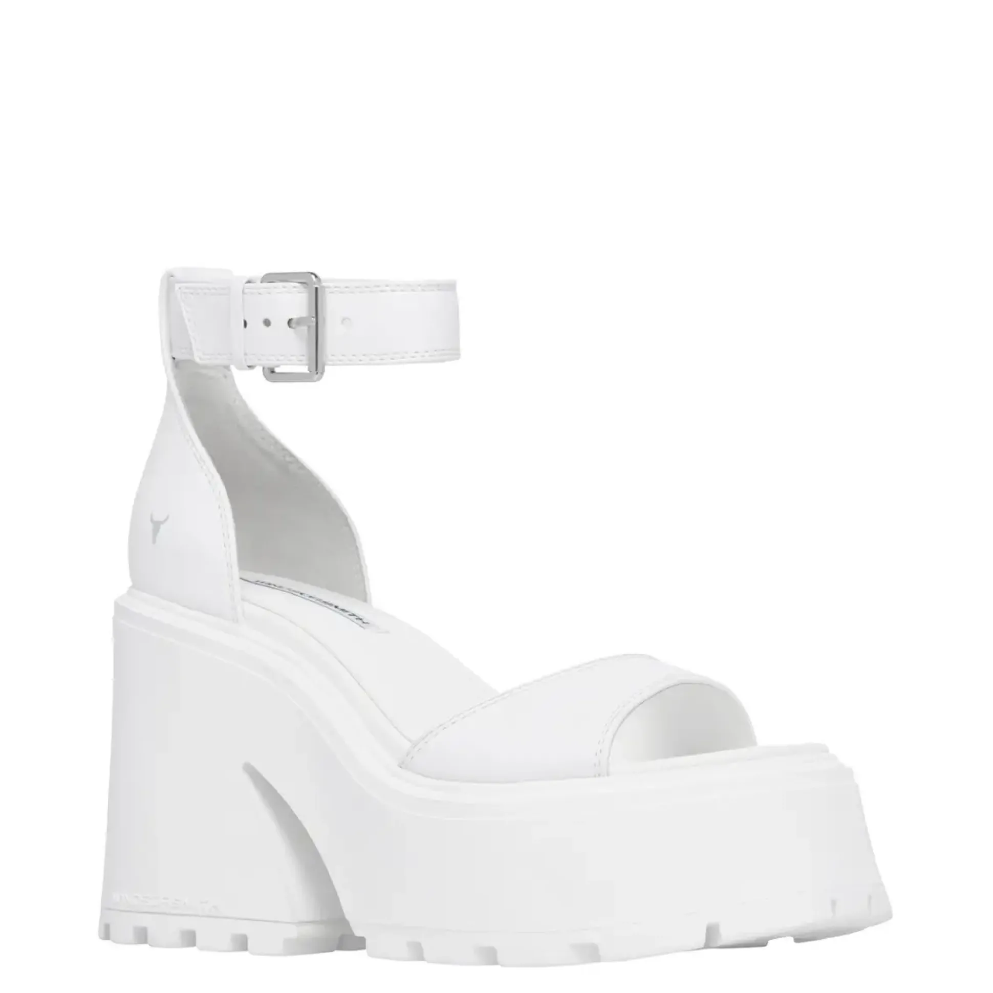 Flaws White Leather Sandal