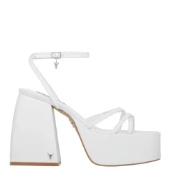 Heaven White Leather Heel