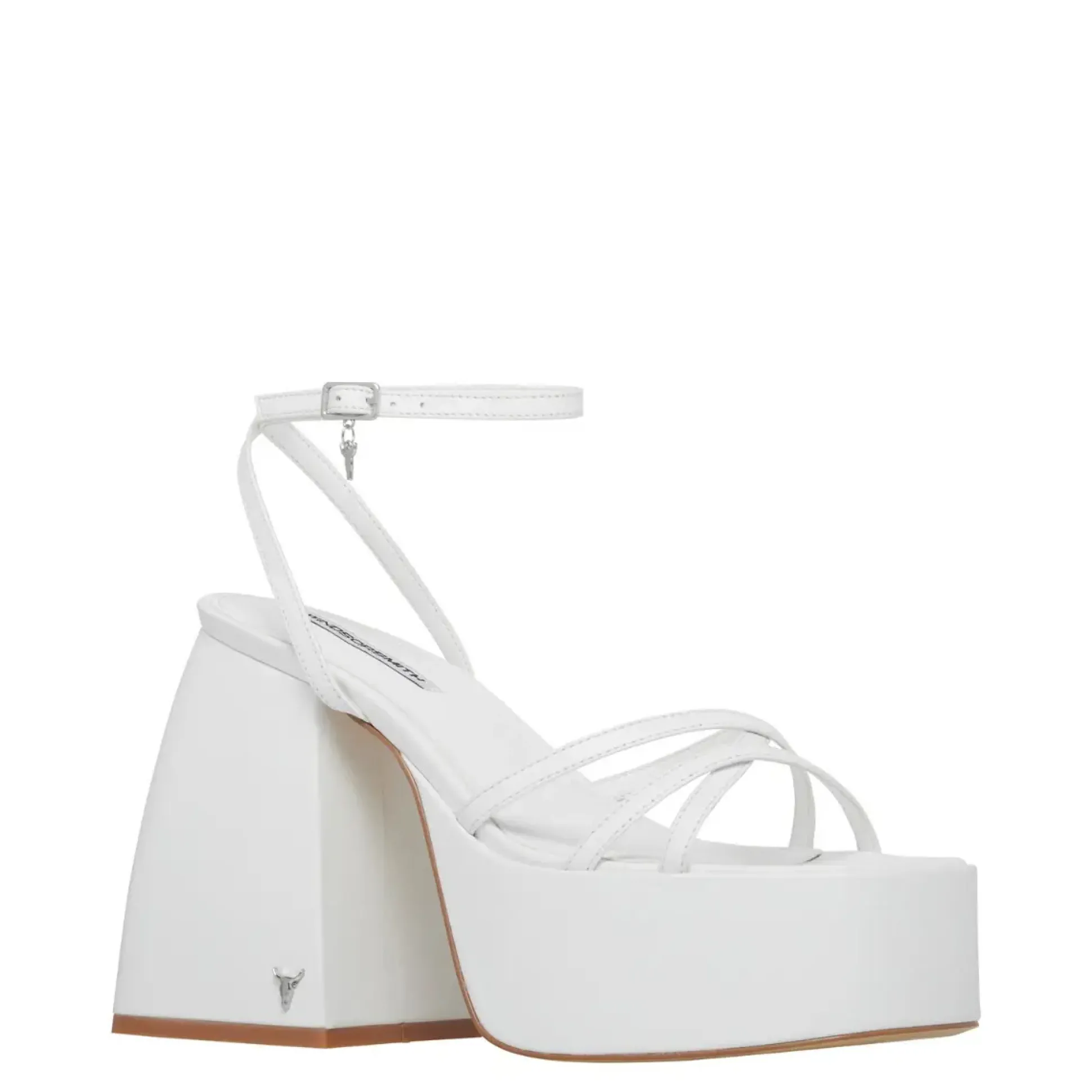 Heaven White Leather Heel