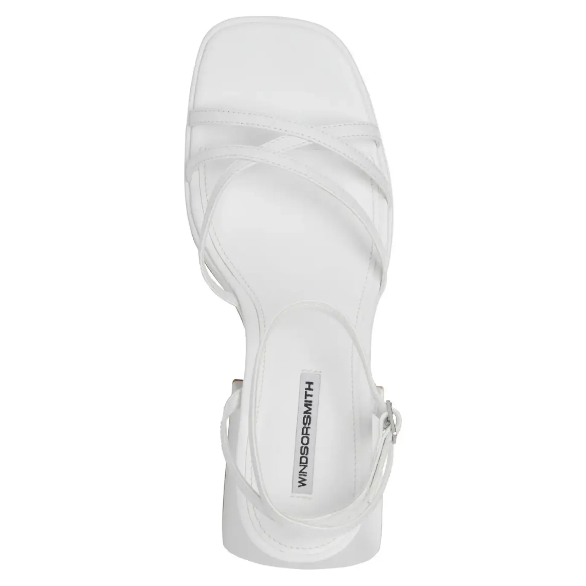 Heaven White Leather Heel