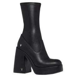 Hidden Black Stretch Sock Boot