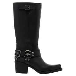 Hooked Black Leather