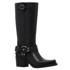 Hooked Black Leather