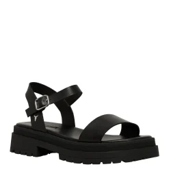 Linger Black Leather Sandal