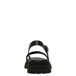 Linger Black Leather Sandal