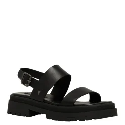 Loyalty Black Leather Sandal