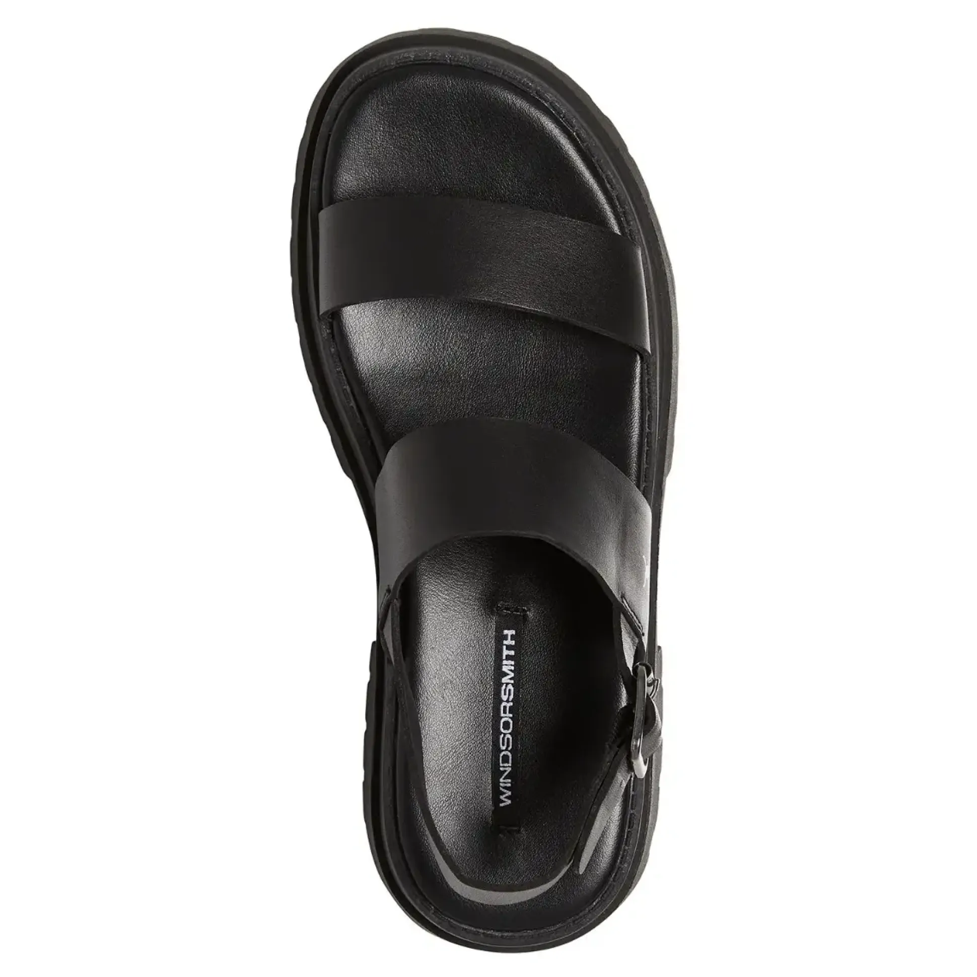 Loyalty Black Leather Sandal