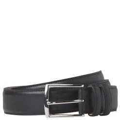 Men'S Dress Belt Black Leather