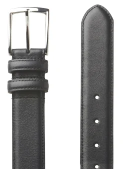Men'S Dress Belt Black Leather