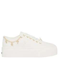 Relate White Canvas Gold Sneaker