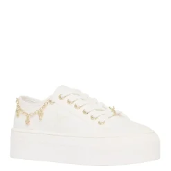 Relate White Canvas Gold Sneaker