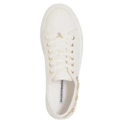 Relate White Canvas Gold Sneaker