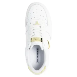 Rich White Leather Gold Metallic Sneaker