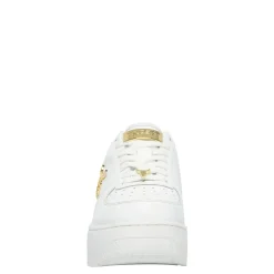 Rich White Leather Gold Metallic Sneaker