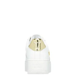 Rich White Leather Gold Metallic Sneaker