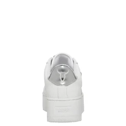 Rich White Leather Silver Metallic Sneaker