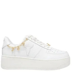 Roses White Leather Gold Sneaker