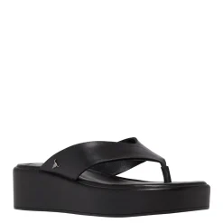 Sinful Black Leather Sandal