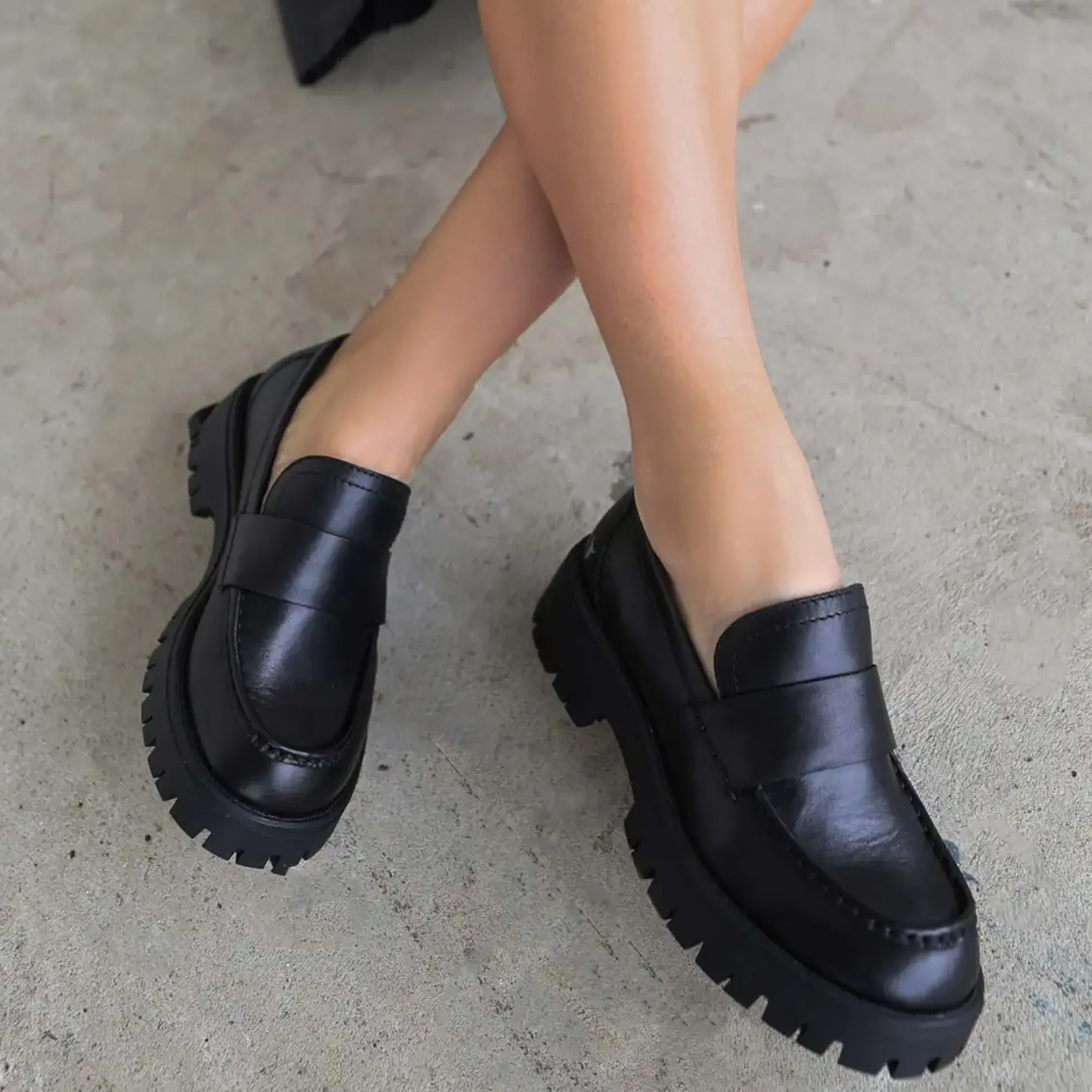 Tricks Black Leather Shoe