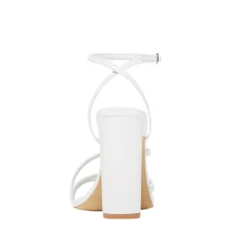Venus White Leather Heel