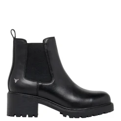 Wisdom Black Leather Boot